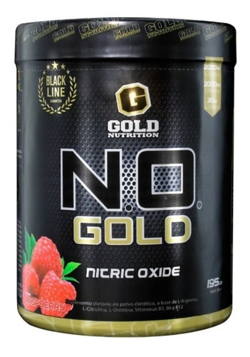 No Gold Oxido Nitrico 195gr Gold Nutrition Sabor Raspberry