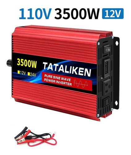 Inversor De Onda Sinusoidal Pura 12v/110v 3500w Para Coches