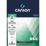 Bloco Papel Canson Layout 120g A3 50 Folhas