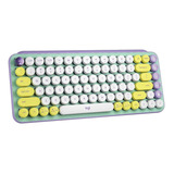 Teclado Mecânico Sem Fio Pop Keys Daydream Lilás Logitech