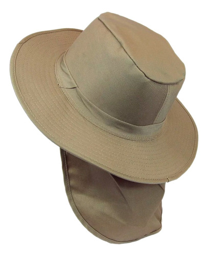 Sombrero Pesquero Safari Capa Protección Cuello Playa Sol