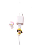 10 Pza Protector Cable Figuras Varias Para iPhone, Android