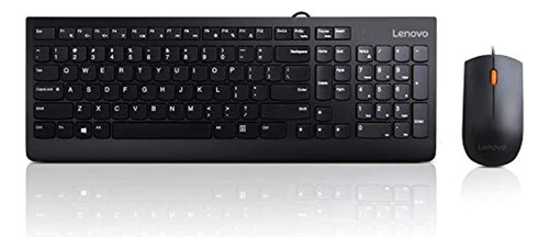 Lenovo Combo De 300 Usb, Teclado Y Mouse Con Cable De Tamaño