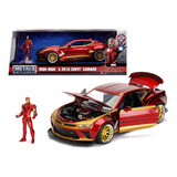 Jada 1:24 Chevrolet® Camaro® Ss With Iron Man Marvel Color Rojo