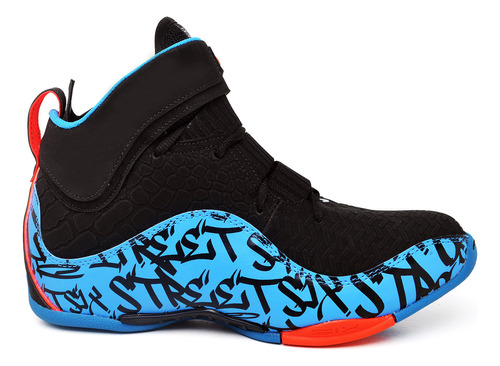 Tenis Basquete Six Street Impact - Preto Azul