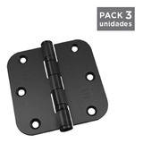 3 Bisagras Negras Scanavini 35x35 C/rodamientos Y R5/8 