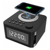 Leunxudx Altavoz Bluetooth Con Reloj Despertador Digital, Ca
