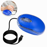 Mouse Usb Optico 1200 Dpi Laptop Pc Notebook Luz Economico Color Mouse Azul
