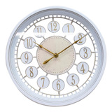 Relógio De Parede Cozinha Moderno Branco Grande 30x30cm