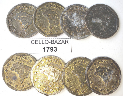 Lote C 8 Fichas Fliperama Hawai (1793)