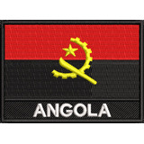 Patch Bordado Bandeira Angola Motociclista Moto Clube Ban495