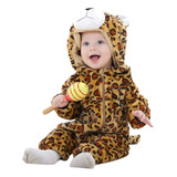 Pijama Y Disfraz Enterito Polar Niñas Niños Bebé Leopardo Ii