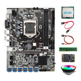 Placa Base B75 Btc Mining 12 Usb+cpu G540+ventilador Rgb+ddr