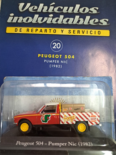Auto Inolvidable Reparto Y Servicio Peugeot 504 Pumper Nic