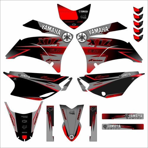 Kit Grafico Adesivo Lander Xtz 250x Motocross  Trilha 0,20mm