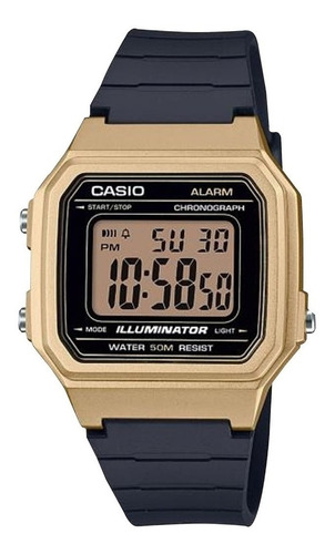 Reloj Mujer Casio W-217hm-9av Dorado Digital / Reivi