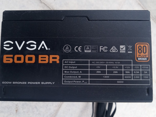 Fuente Evga 600w 80 Plus Bronze 