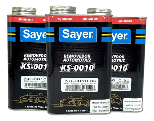 Removedor Automotriz Sayer Ks-0010.30  3 Litros 