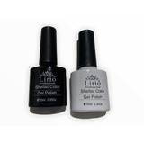 Kit Esmalte Gel Branco E Preto Lírio Profissional