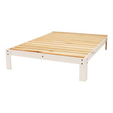 Base De Cama Matrimonial Desarmable Eco Laca Blanca 