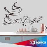 Adesivo Decorativo Parede Cozinha Café Coffee Amor Love