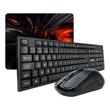 Combo Teclado E Mouse Sem Fio Bluetooth Usb Pc Notebook