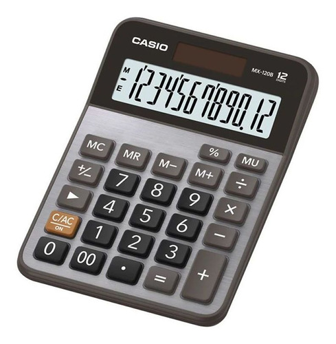 Calculadora De Mesa 12 Digítos Prata Mx-120b-s4-dc Casio