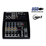 Consola Mixer 6 Canales Moon Mc602 Usb 16 Efectos - La Roca