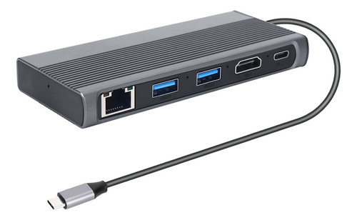 Carcasa Usb C Hub M.2 Ssd, Compatible Con Usb3.1+rj45+pd -c