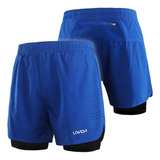 Lixada Pantalones Cortos De Running 2 En 7 Para Hombre De Se