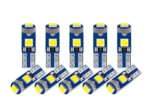 Bobillos Led T5 Tablero Instrumentos Paq. X10 Und/azul Claro