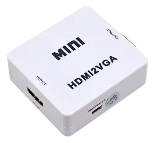 Conversor Adaptador Hdmi A Vga Activo Con Audio Local 