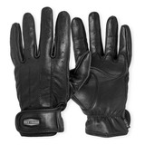 Guantes Motociclista De Piel Para Frio Termico Wkl 1990 Color Negro Talla G