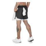 Pantalón Corto Deportivo Hombre Con Licra 5 Bolsas Y Sujeta