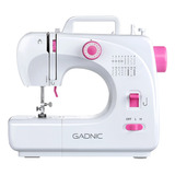 Maquina De Coser Electrica Portatil Mini 16 Puntadas Gadnic Color Blanco