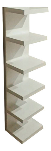 Zapateros Torre Flotante 130cm (6 Estantes) Blanco