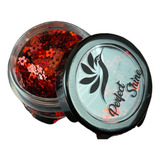 Confeti O Glitter Para Uña Flower Beauty Red  Magickur