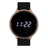 Reloj Touch Led Unisex Mujer Hombre Moda Casual Correa Negro 0322