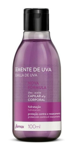 Óleo Capilar E Corporal Farmax Semente De Uva 100ml