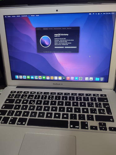 Macbook Air 13.3 , I5, 8 Gb Ram, 128 Gb Sdd Con Carcasa