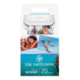 Papel Fotográfico Adhesivo Hp Zink® Sprocket 20 Hojas/5 X 7
