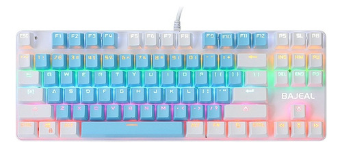 Teclado Mecánico Para Juegos Con Cable 87 Teclas Azul Switch