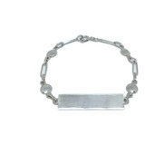 Pulsera Con Chapa Para Grabado Plata 900 19 Cm 