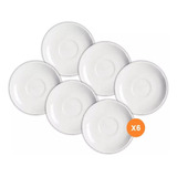 Set X6 Unidades Plato Cafe 12,5cm Provenza Porcelana Verbano