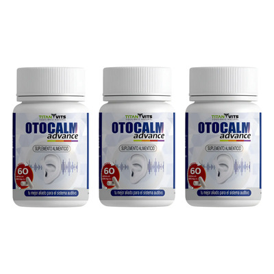 Otocalm 60 Caps | Suplemento Tinitus Zumbidos Oídos 3 Pack | Meses sin interés