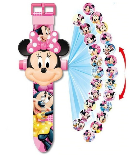 Reloj Digital Y Proyector Minnie Mouse