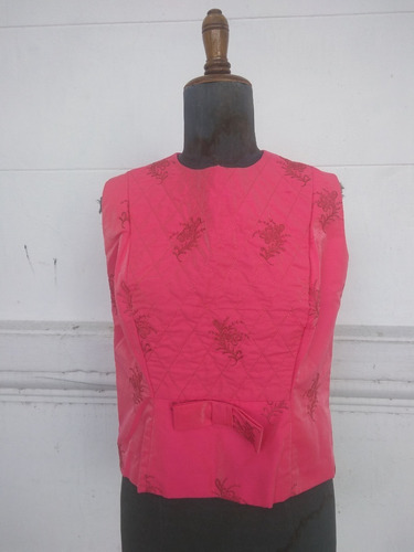 Camisa Blusa Vintage De Fiesta  Rosa Fluo (puntos De Polila)