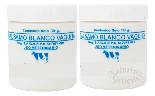 Balsamo Blanco Vaquita 120g Original Para Dolor 2 Pzs