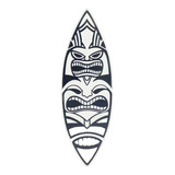 Colgante De Madera Con Forma De Máscara Tropical Hawaiana P