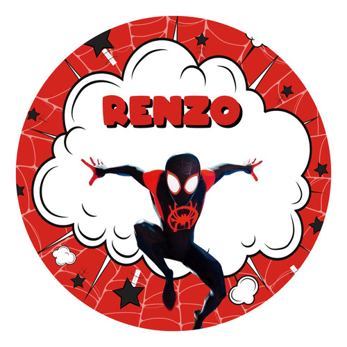 Banner Imprimible Circular 1,20 Mts- Spiderman Miles Morales